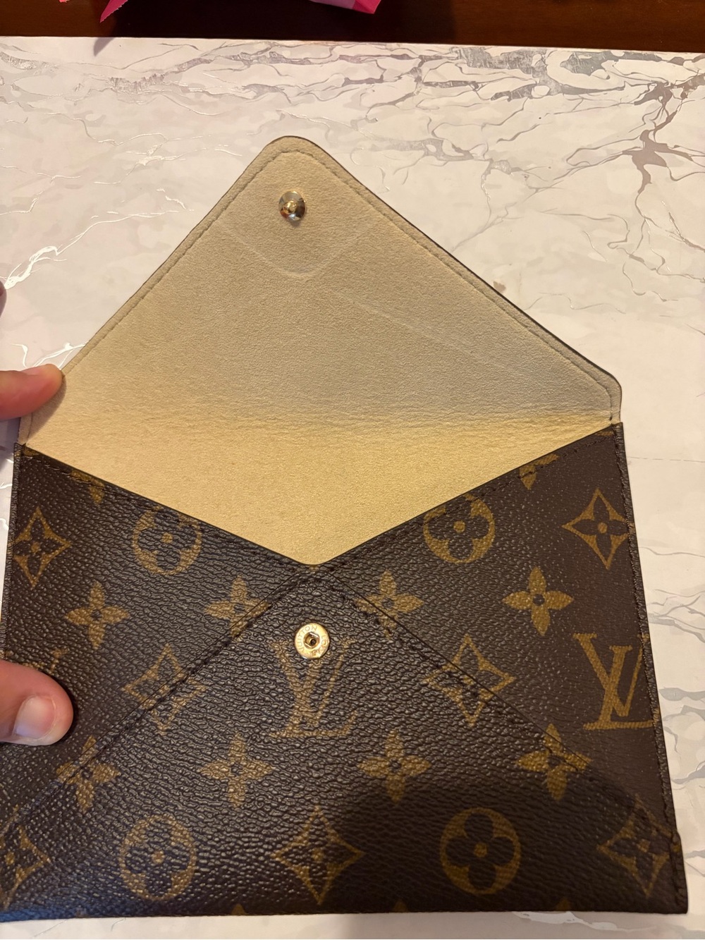 Louis Vuitton Monogram Envelope Clutch - Brown and Tan